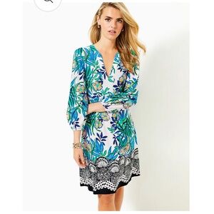 Lilly Pulitzer Wexlee 3/4 sleeve dress Multi golden hour glam knit dress 16